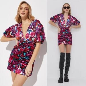 For Love & Lemons Cassandra Pink Mini Dress Size Small